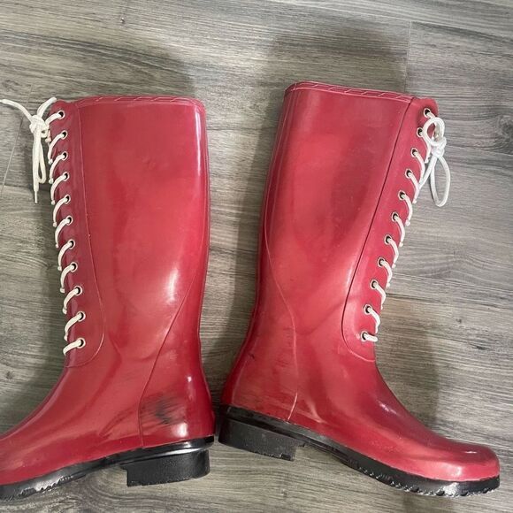 Roma rubber red rain boots size 7 - Picture 8 of 8